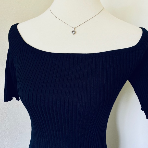 WILA Black Off the Shoulder Bodycon Mini Dress - Picture 5 of 6